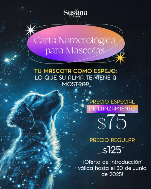 Carta númerologica para tu mascota