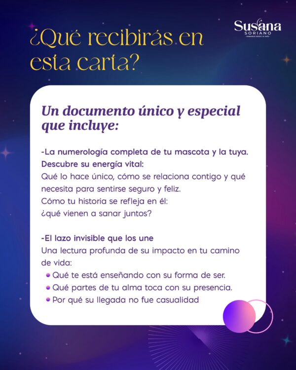 Carta númerologica para tu mascota - Image 3